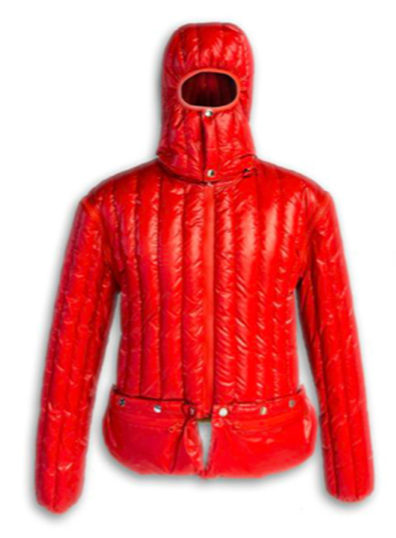 Detached Puffer Jacket in Red