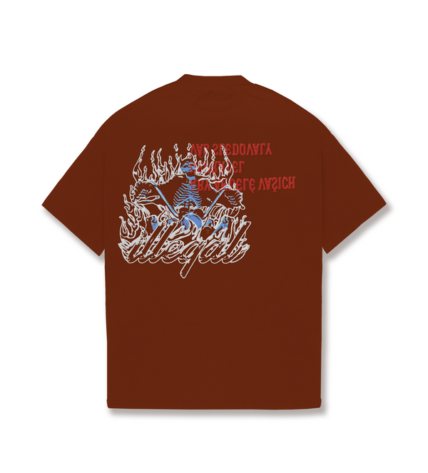 FLAMES SHIRT IN BROWN